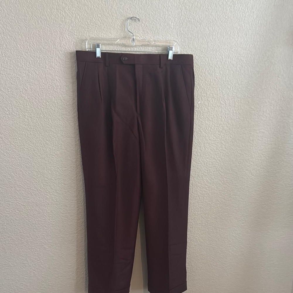 Paul Fredrick Brown Dress Pants Elegant Formal Wear